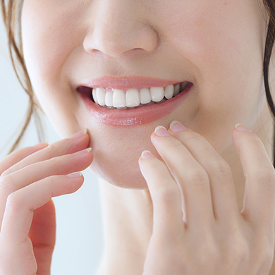 A beautiful woman with super white teeth